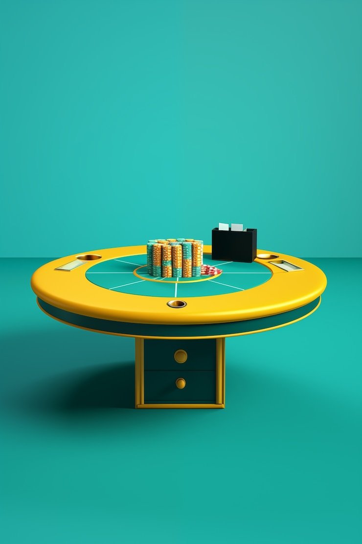 Kartu-kartu Teen Patti yang tertata rapi